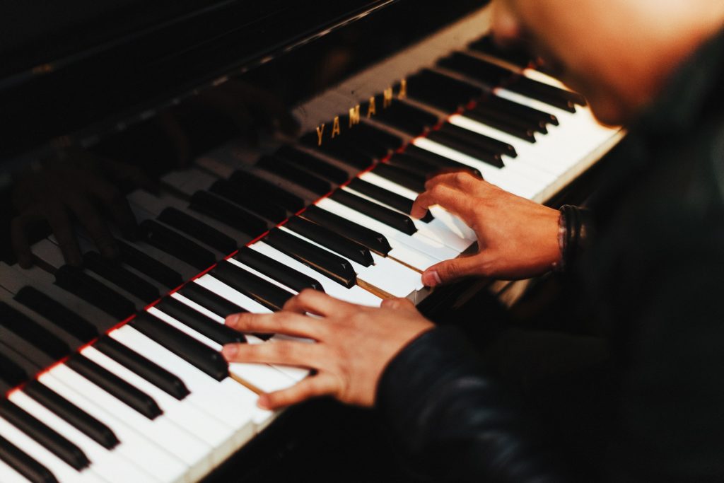 A man playing the piano